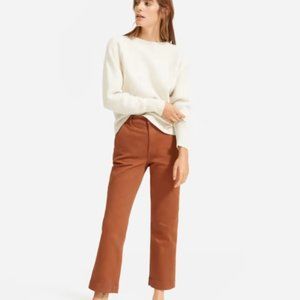 Everlane Cocoa Brown Straight-Leg Crop Size 6, 24-inch inseam